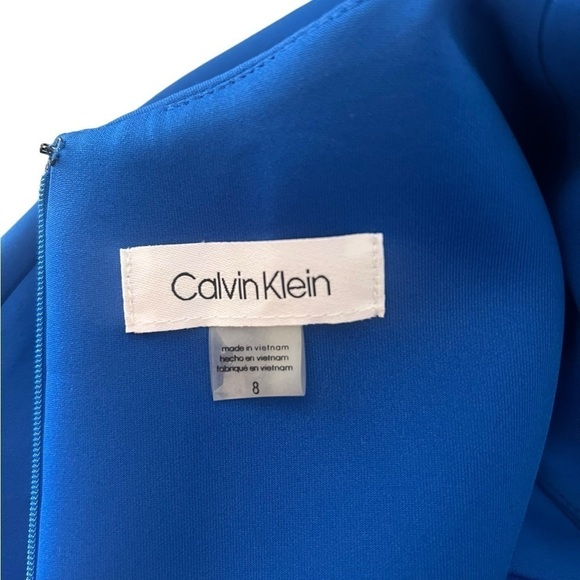 Calvin Klein Women’s V Neck Royal Blue Sheath Dress - Picture 6 of 9